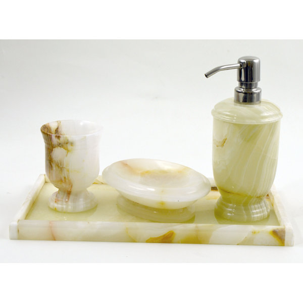Nature Home Decor Atlantic Onyx 4Piece Bathroom Accessory Set & Reviews Wayfair
